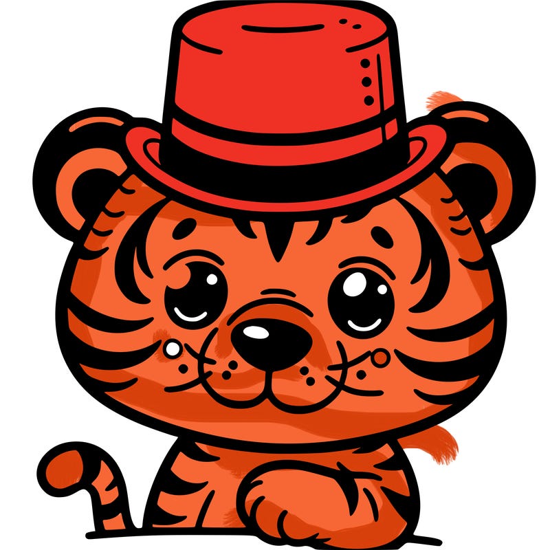 tiger with a top hat