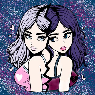 realistic girl split