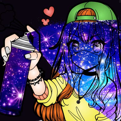 spray paint girl anime