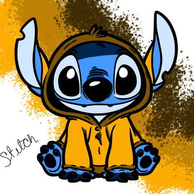 stitch in a dog costume