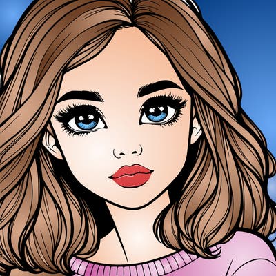 realistic girl whith cute eyes