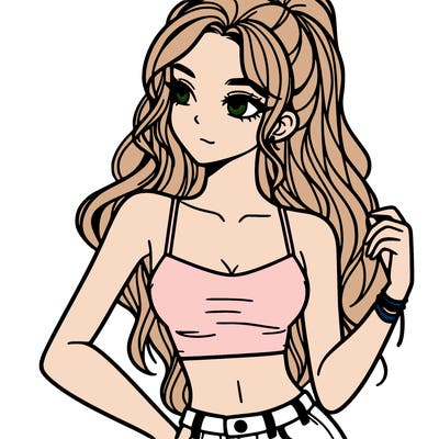 girl in crop top