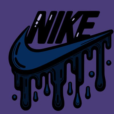 dripping nike logo