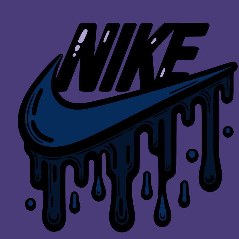 dripping nike logo