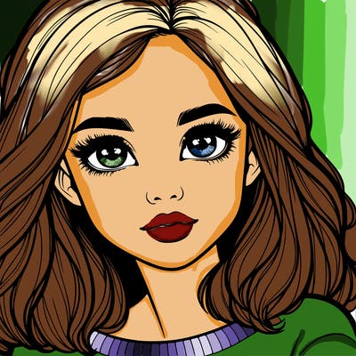 realistic girl whith cute eyes