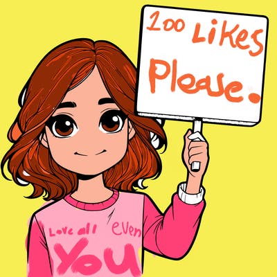 realistic girl holding up a sign