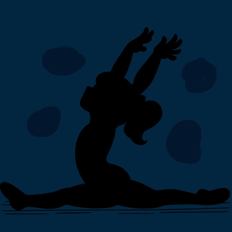 gymnastics girl doing a split