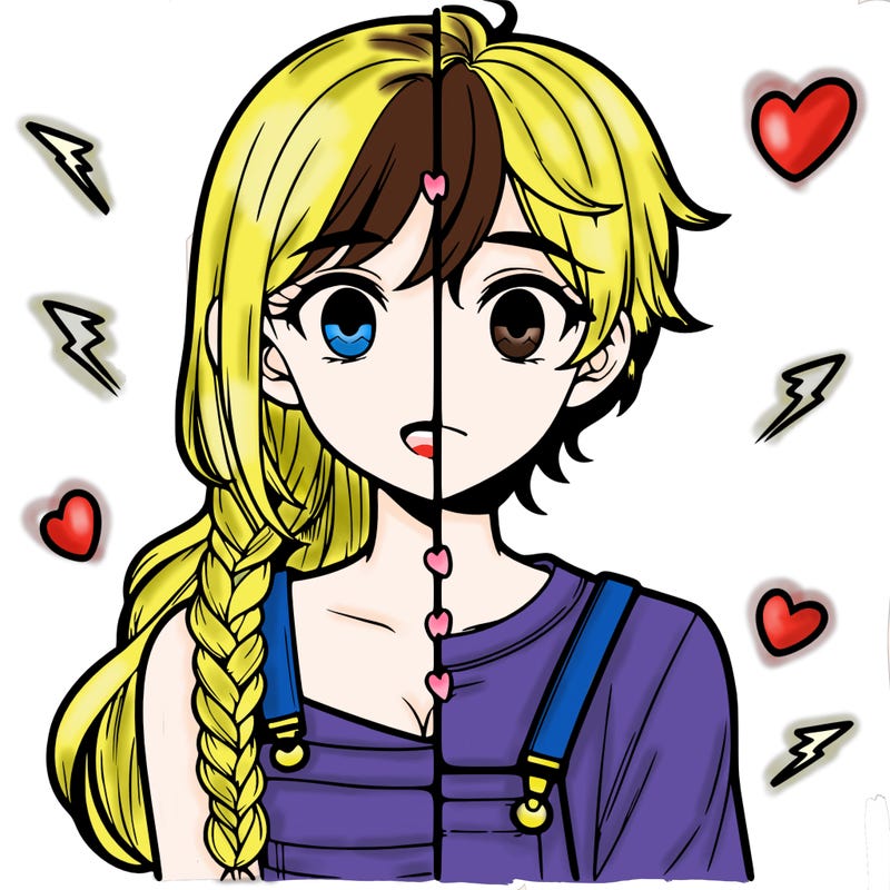 realistic girl boy split