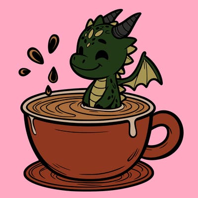 dragon in a cup of water