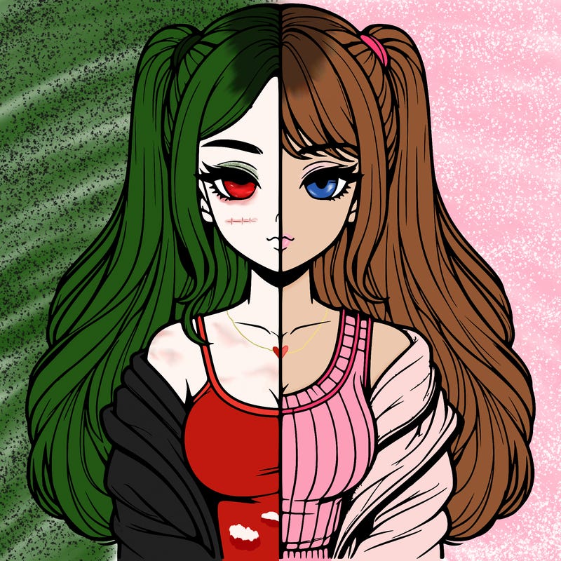 realistic girl split