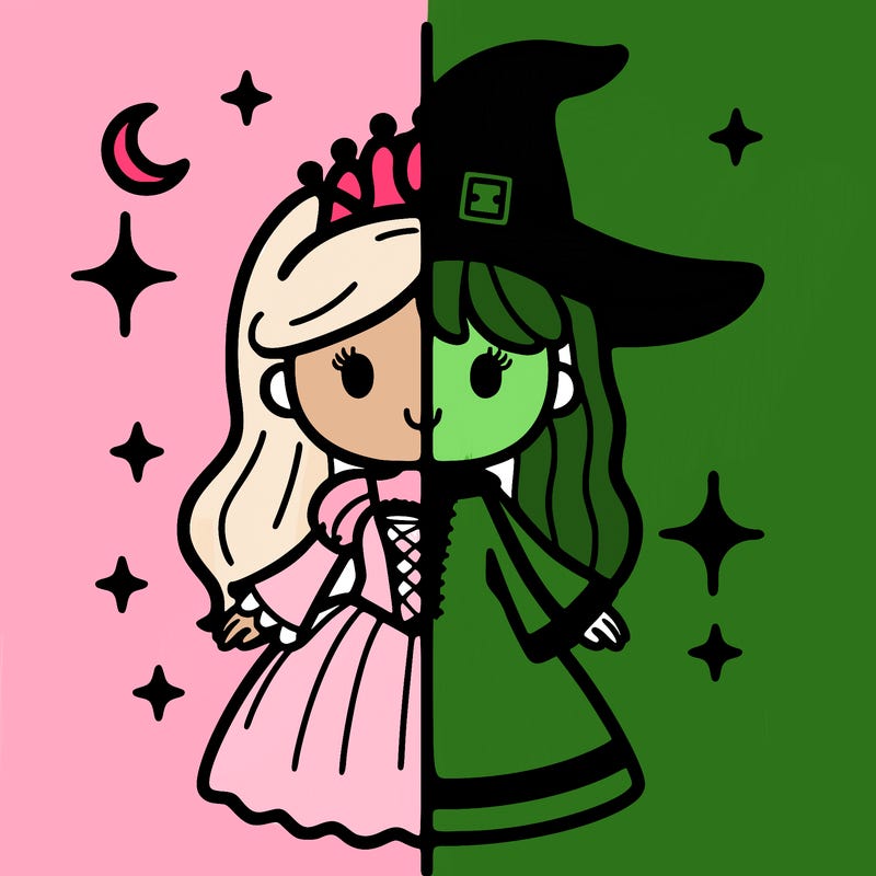 split princess and witch