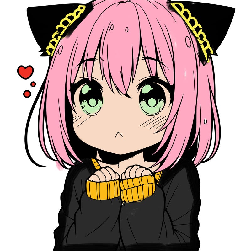 shy anime catgirl