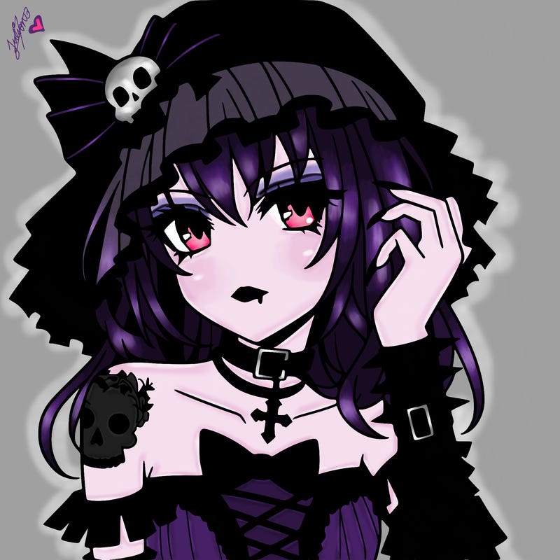 goth anime girl