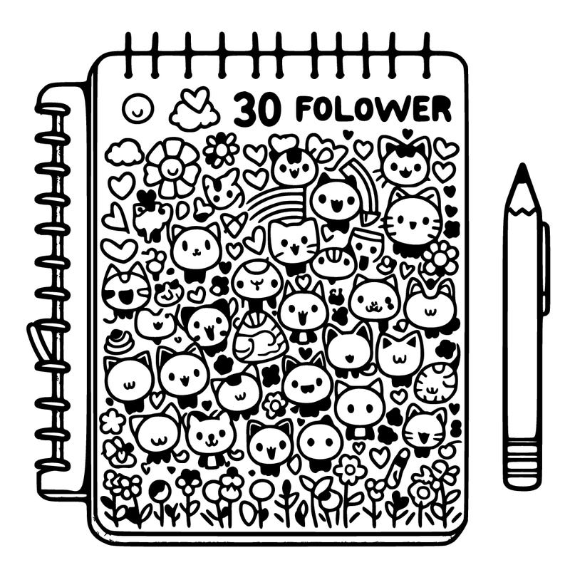 30 followers note pad