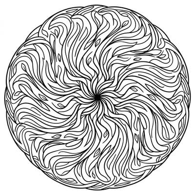 Unleash your creativity with this mesmerizing Jet Stream Mandala coloring page, designed especially for teens. Its intricate, dynamic patterns offer a trendy and engaging challenge for mindful coloring.