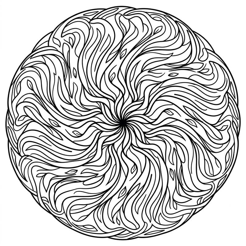 Unleash your creativity with this mesmerizing Jet Stream Mandala coloring page, designed especially for teens. Its intricate, dynamic patterns offer a trendy and engaging challenge for mindful coloring.