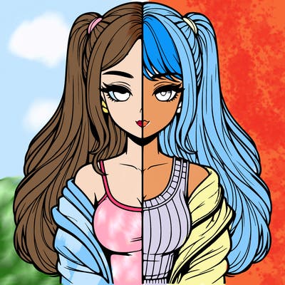 realistic girl split
