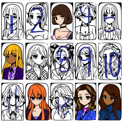 girls that look diffrent anime