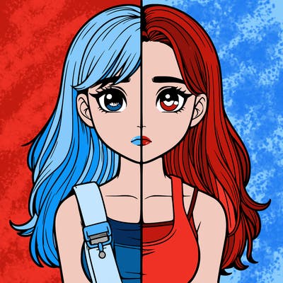realistic girl split