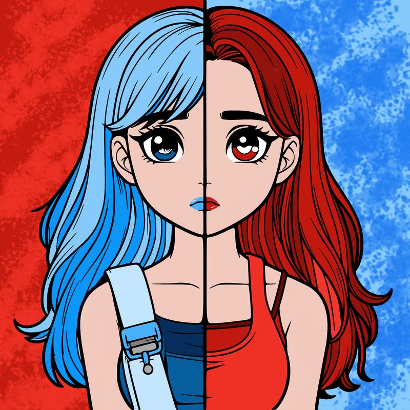 realistic girl split