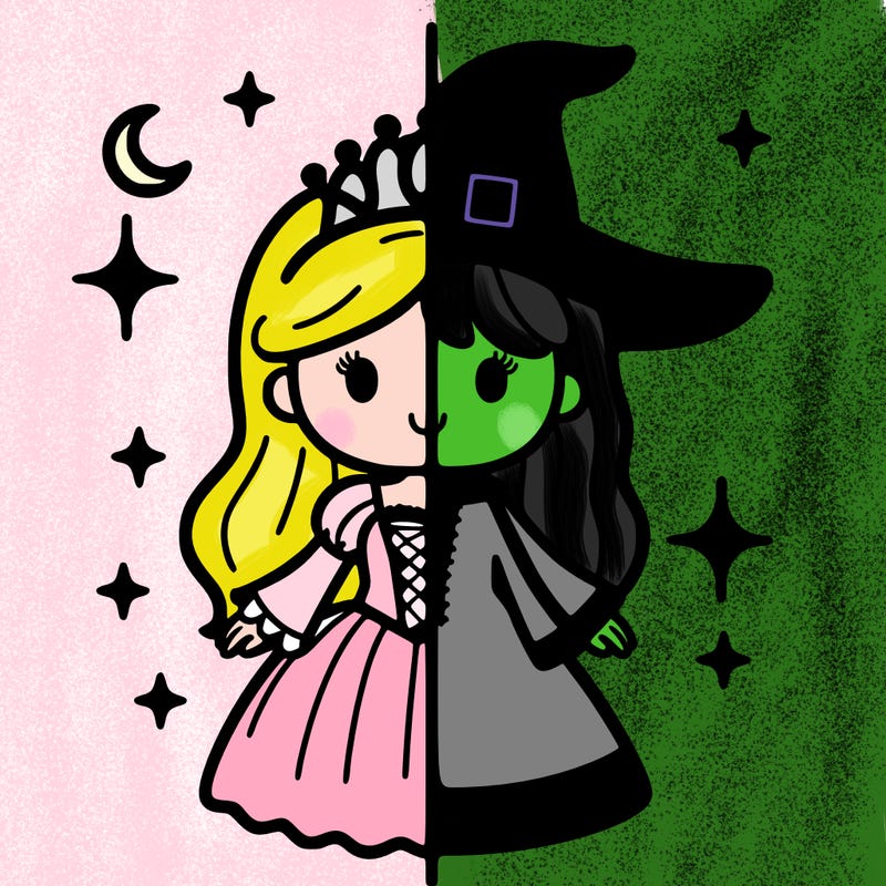 split princess and witch