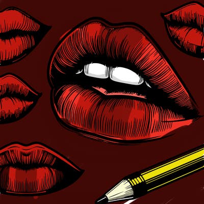 realistic  lips