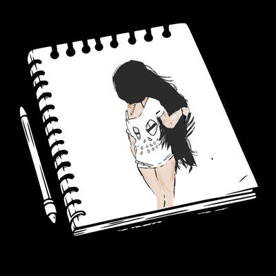 a blank sketch pad