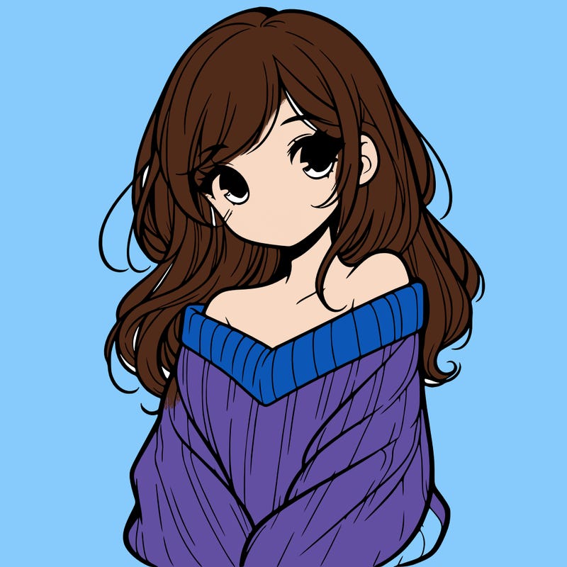 shy pretty girl wearing a sweater that is falling off one shoulder portrait