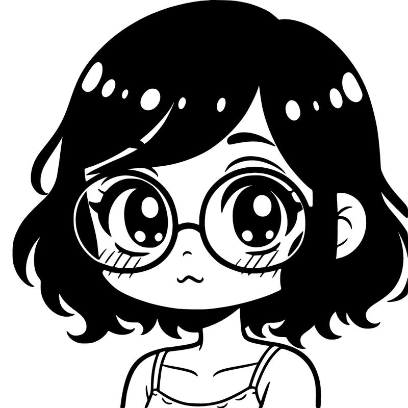 13 yr old girl, black hair, shy, with glasses