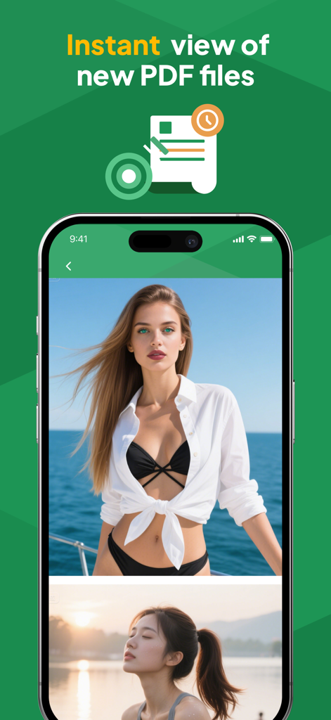 Lexy PDF Viewer-Maker,Builder - Lexy PDF Viewer app interface showing instant view of new PDF files.