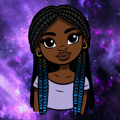 black girl with braids