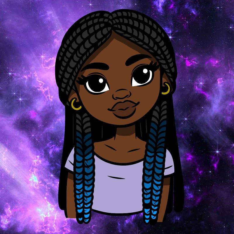 black girl with braids