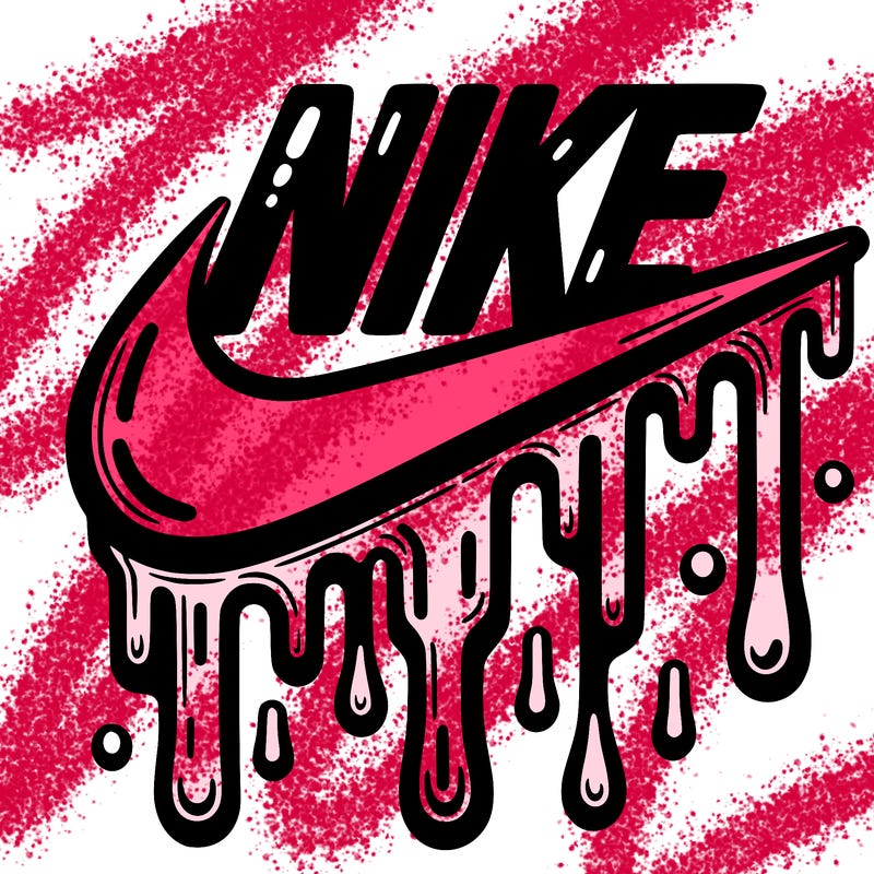 dripping nike logo
