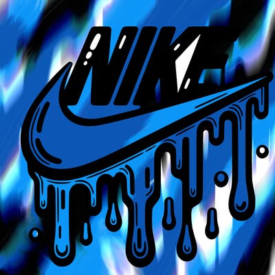 dripping nike logo