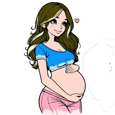 realistic pregnant girl