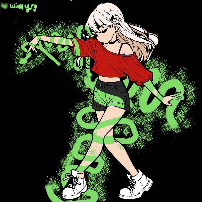 realistic girl danceing