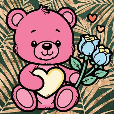 teddy bear a holding heart