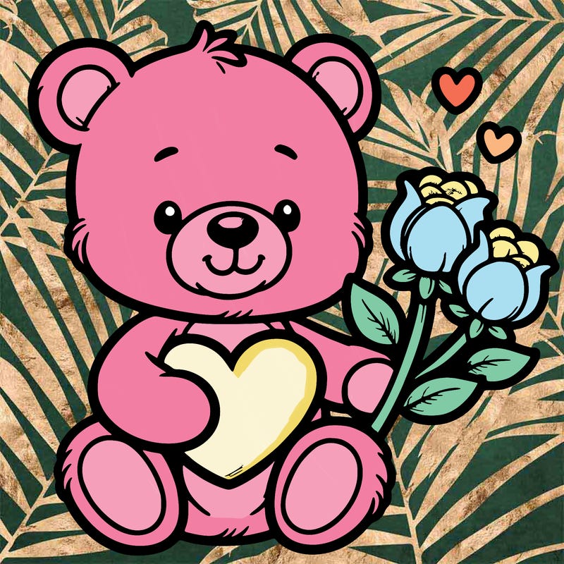 teddy bear a holding heart