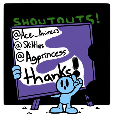 blank canvas that says above it shoutouts