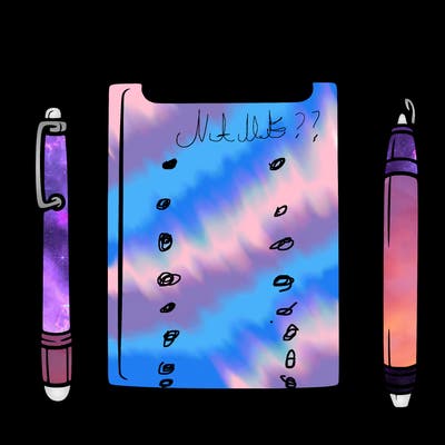 blank clip board with pen