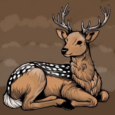 realistic deer with antlers
