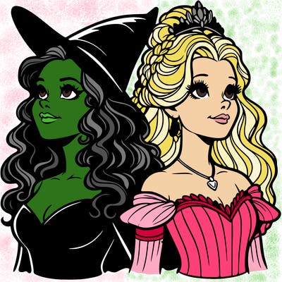 'elphaba and glinda (realistic)