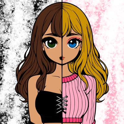 realistic girl split