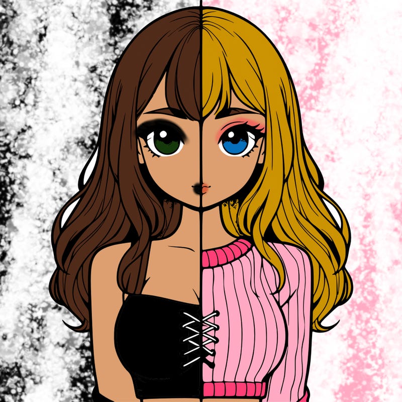 realistic girl split