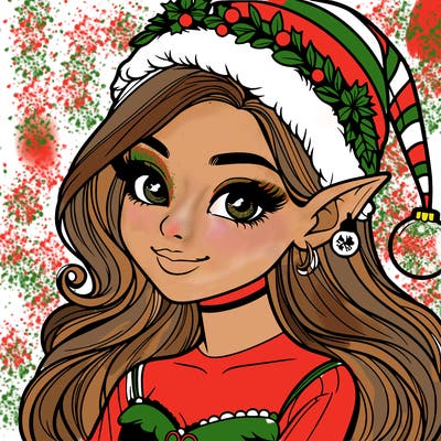 christmas girl elf realistic