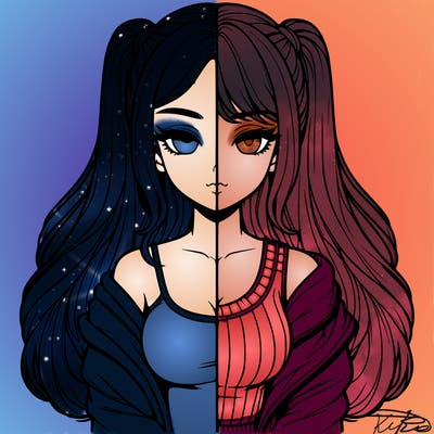 realistic girl split