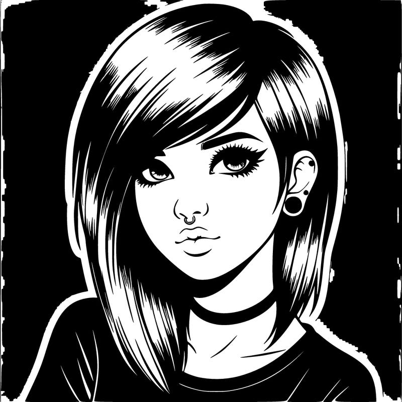 realistic emo girl