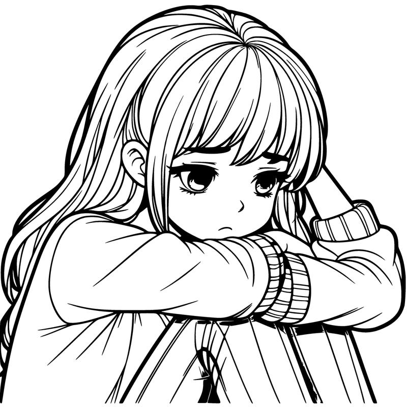 realistic girl depressed