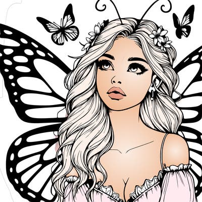 butterfly fairy realistic girl
