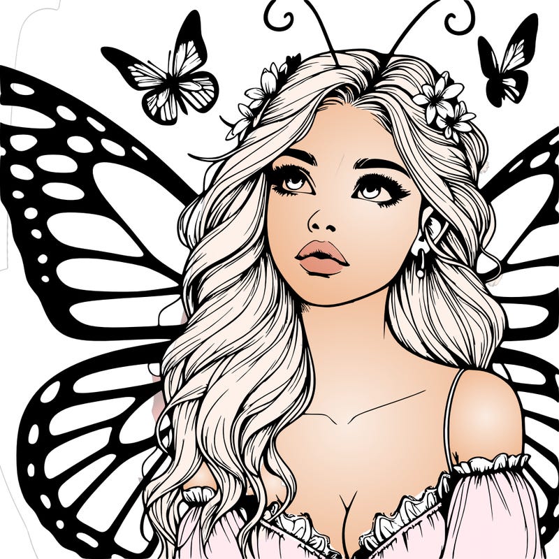 butterfly fairy realistic girl
